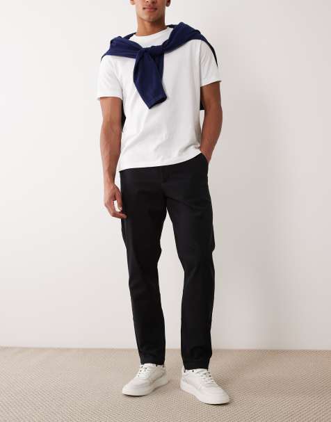 Tapered chinos i sort fra ASOS DESIGN - view 1