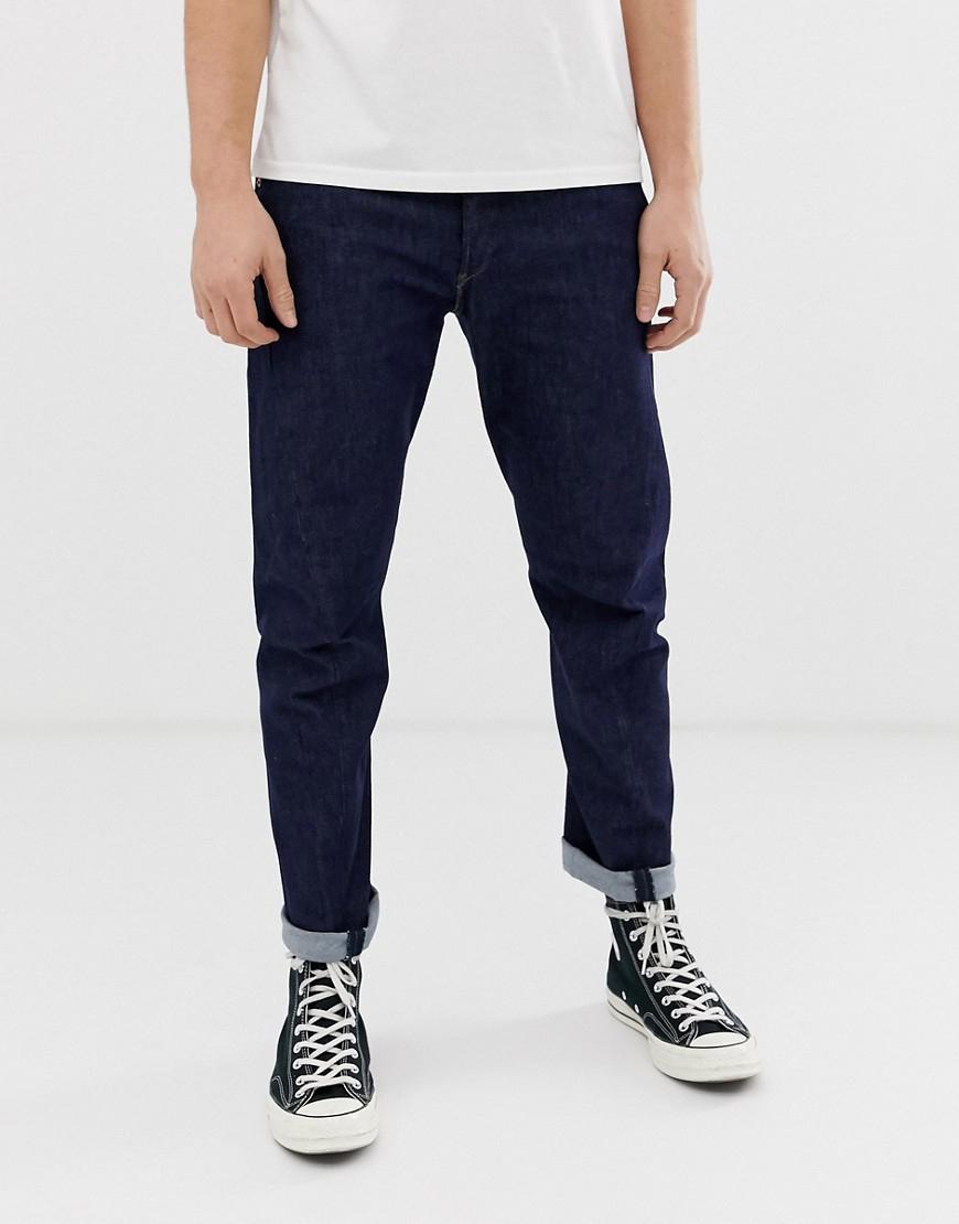 Tapered-fit jeans i regulær pasform med snoet kant i mørkvasket look fra Levi's-Marineblå