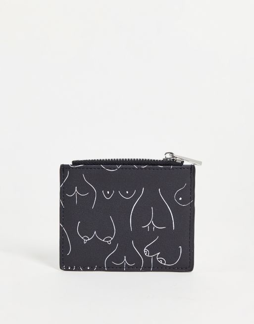 Tarjetero y monedero con estampado de trasero y pechos de ASOS DESIGN, 2 de 4