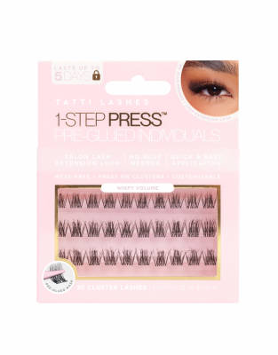 Tatti Lashes - Wispy Volume 1 Step Press - Faux-cils individuels pré-collés-Noir