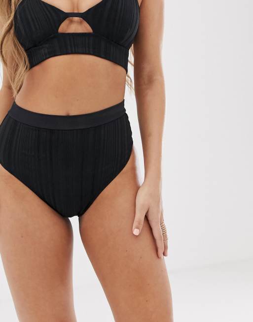 Tavik - Geribbelde bikiniset in zwart, 3 van 3