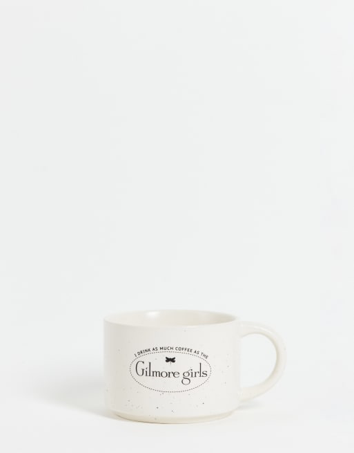 Taza grande color crema moteado de TYPO x Gilmore Girls
