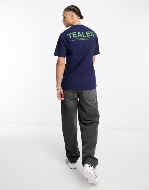 Tealer – Marinblå t-shirt med logga