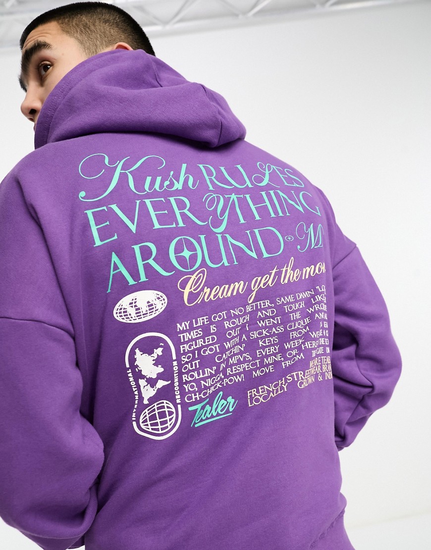 Tealer monogram hoodie in purple