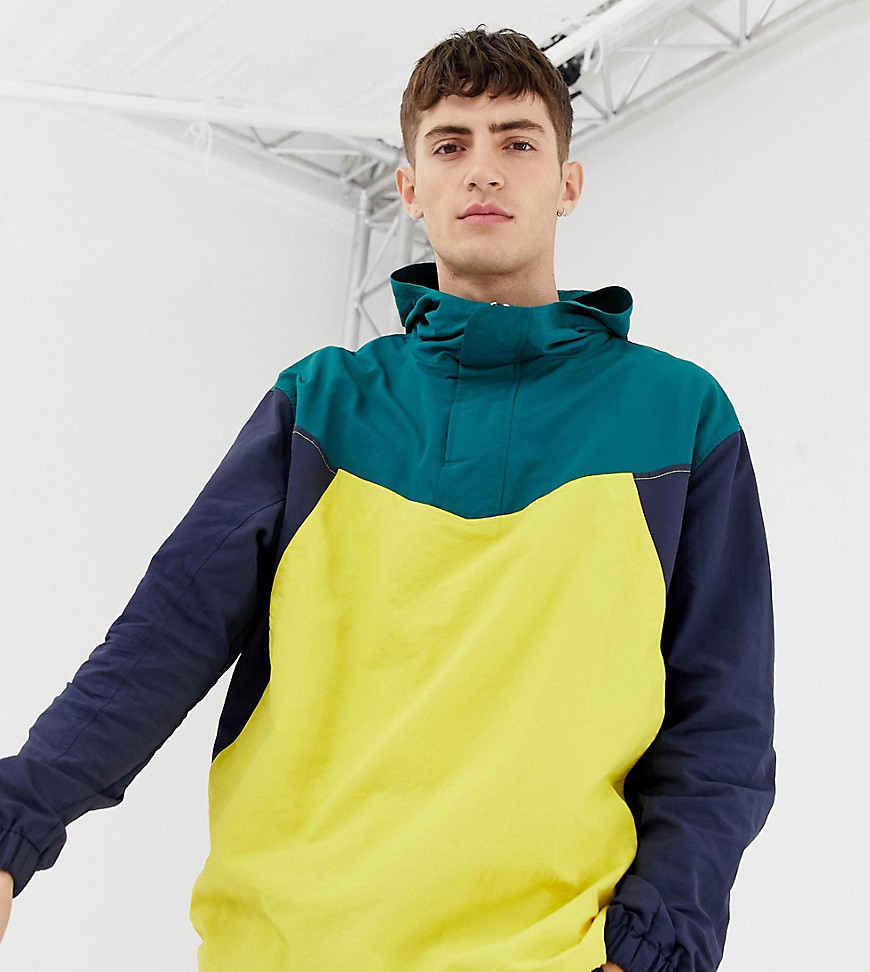Tech-jakke i farveblok fra COLLUSION-Blå