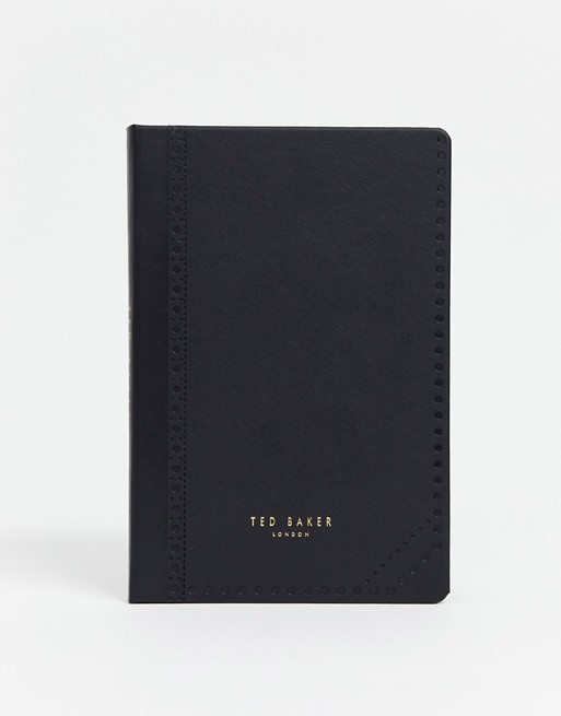Ted Baker A5 notebook in black brogue