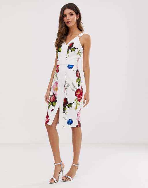 Ted Baker Amylia bodycon dress in berry sundae