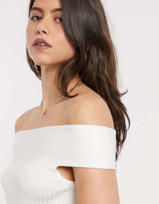 Ted Baker ariiyaa off the shoulder knit ribbed top ASOS