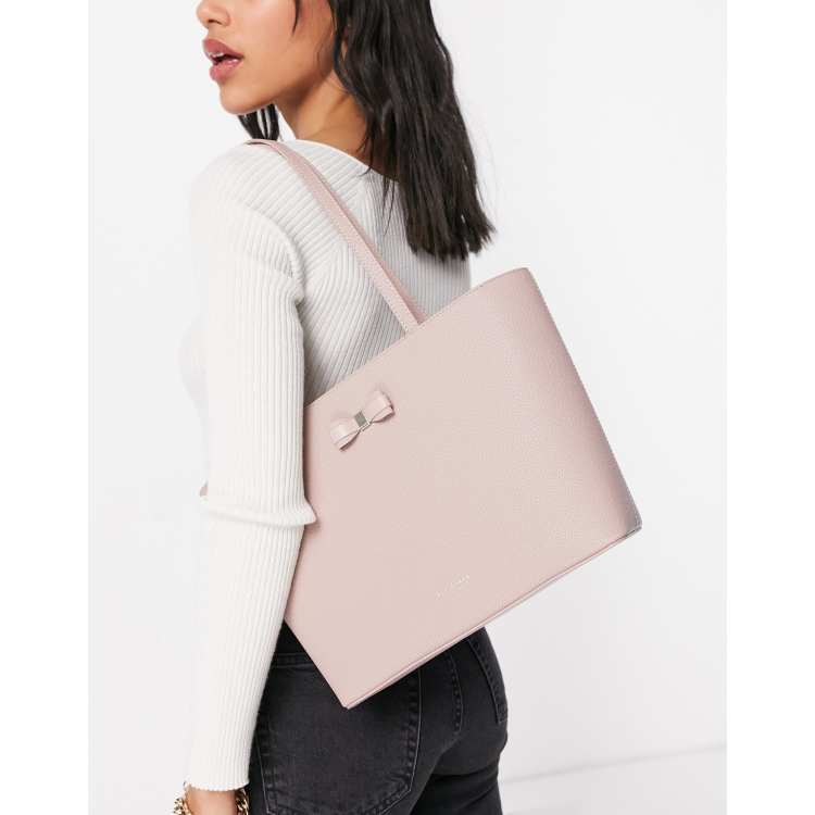 Ted Baker- MELISSA- Bow Embossed Leather Crossbody Bag- Light Pink- NWT-  $195