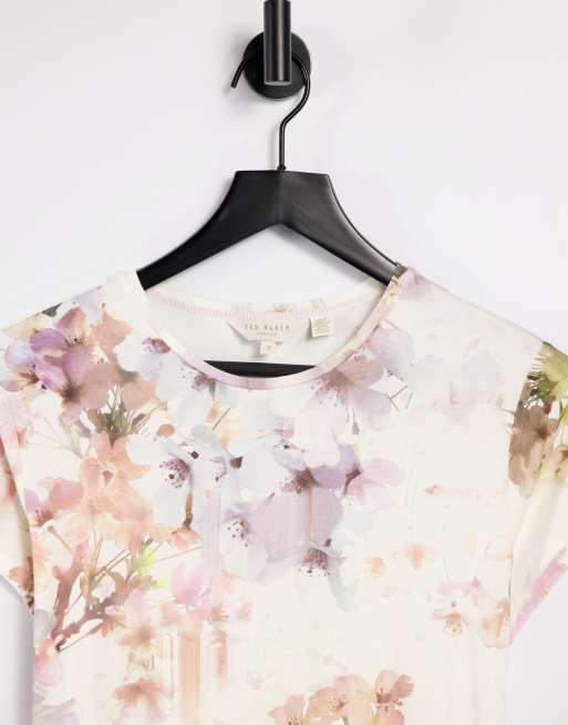 Ted Baker Ayleyc floral top in white ASOS