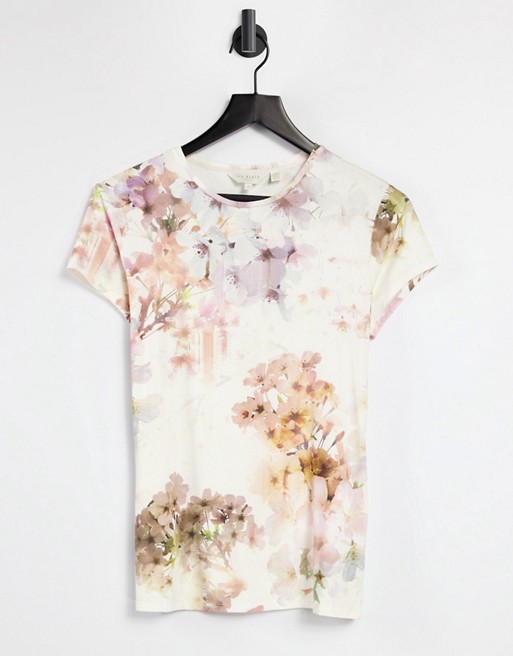 Ted Baker ayleyc floral top in yellow