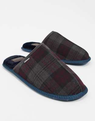 tartan moccasin slippers