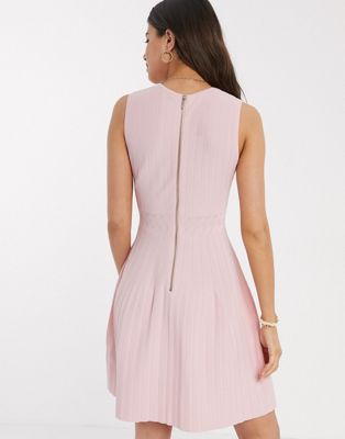 Talbots Women A Line Knitted Striped Dress Sleeveless Back Zip Pink Wh –  Goodfair
