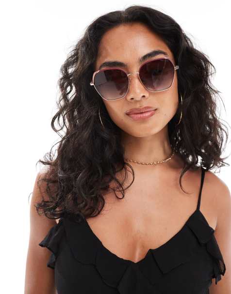 Ted Baker Baye Sunglasses in gold - view 1