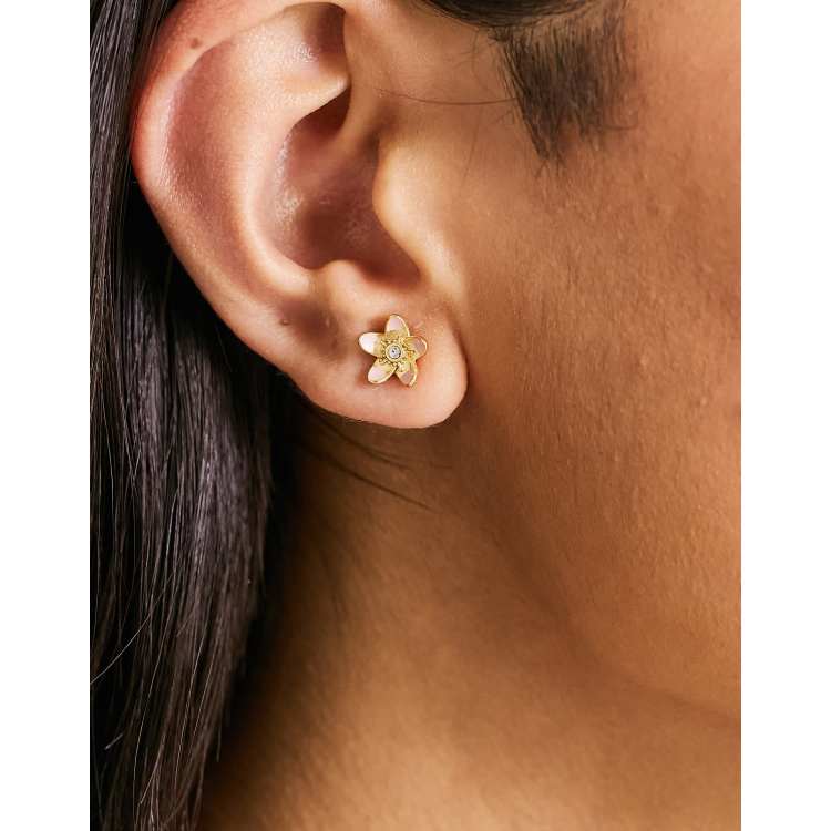 Ted Baker beaauu blossom stud earring in gold | ASOS