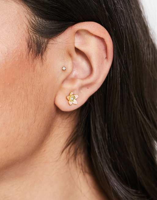 Ted Baker beaauu blossom stud earring in gold | ASOS