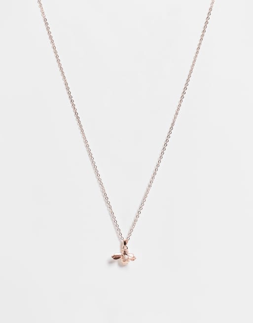 Ted Baker - Bellema - Collier à pendentif abeille - Rose doré