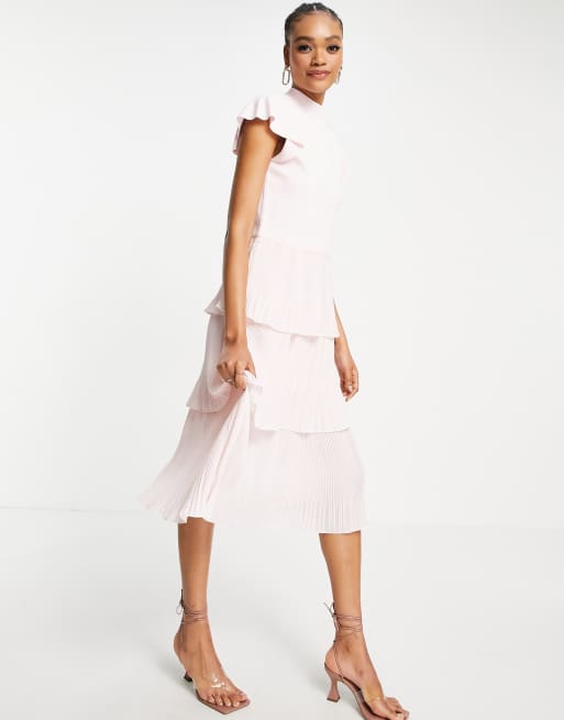 Ted Baker Berlina Frill Pink Midi Dress Asos 