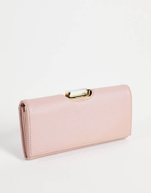 Women Ted Baker Bita foldover purse in light pink 