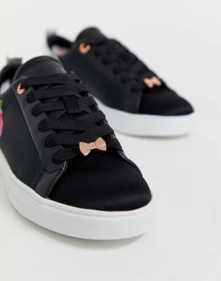 ted baker black floral trainers