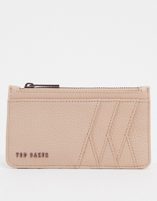 Ted Baker bow detail card holder in taupe