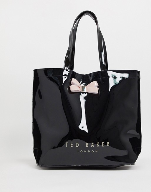 Ted Baker bow detail large icon bag in black