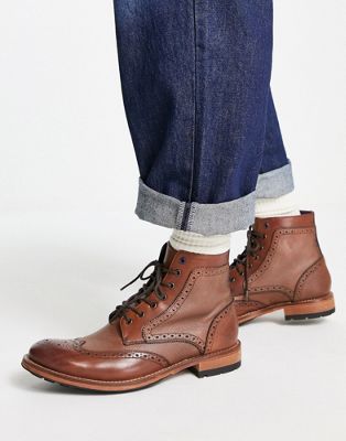 Ted Baker brogue boot in tan