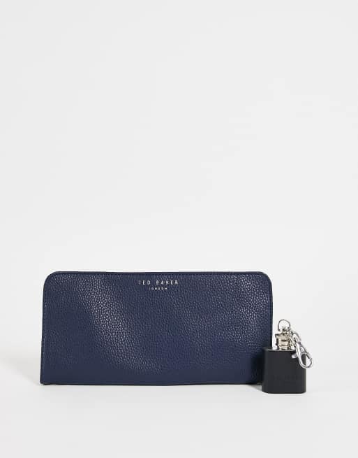 Ted Baker cardholder flask set in navy
