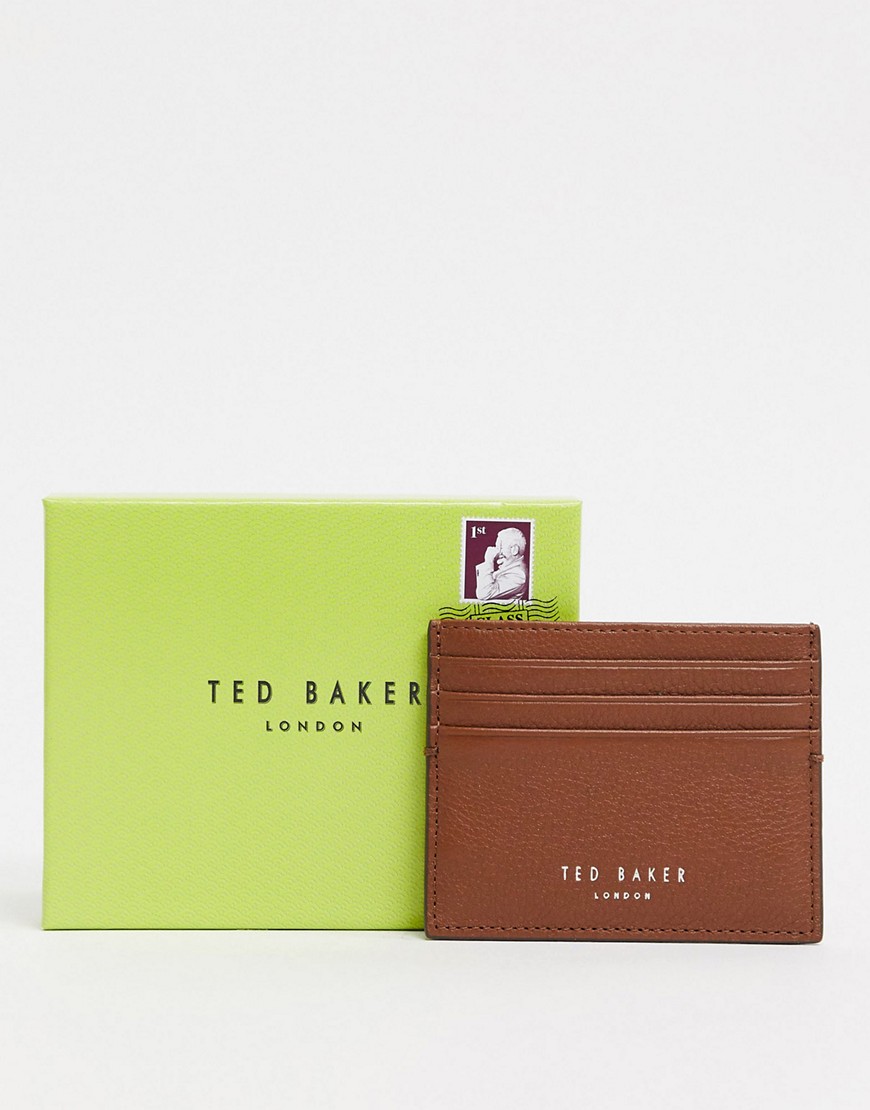 Ted Baker – Cascade – Brun korthållare i läder-Guldbrun