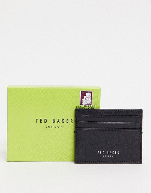 Ted Baker Cascade leather card holder in black