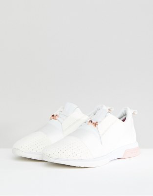 rose gold white trainers