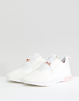 white rose gold trainers