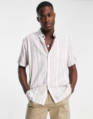 Chemise Habillée Ted Baker Manches Longues - Taille 6/XXL/44 - Rayures Marron Et Bleu