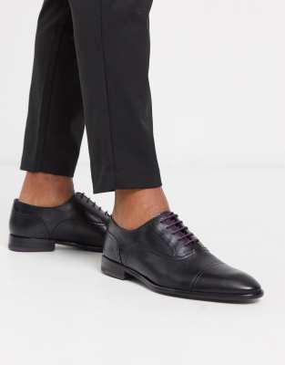 Ted Baker circass toe cap shoes in black ASOS