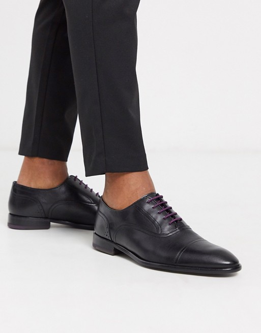 Ted Baker circass toe cap shoes in black