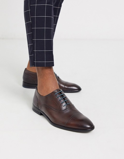 Ted Baker circass toe cap shoes in brown