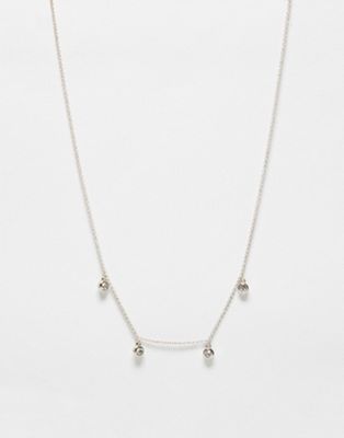 Ted Baker Clemee necklace in silver with crystal charms