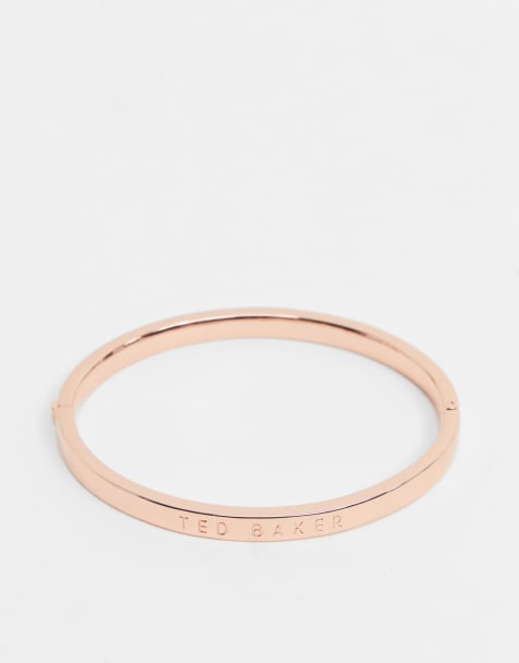 Ted Baker Clemina hinge metallic bangle bracelet in rose gold