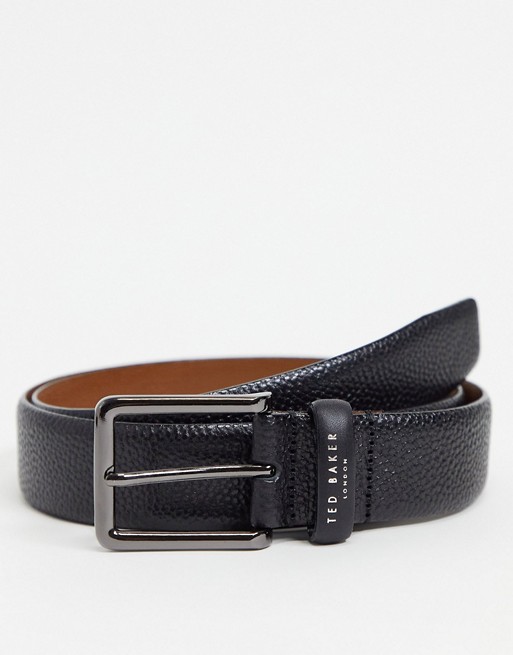 Ted Baker Cokonut leather belt in black