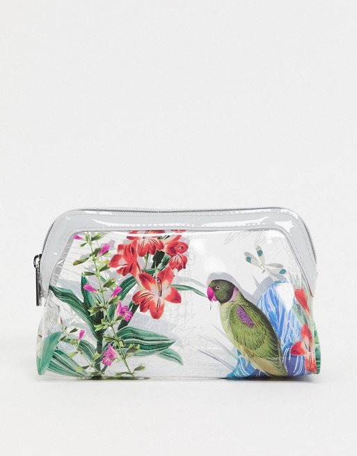 Ted Baker colleta jamboree clear make up bag in clear