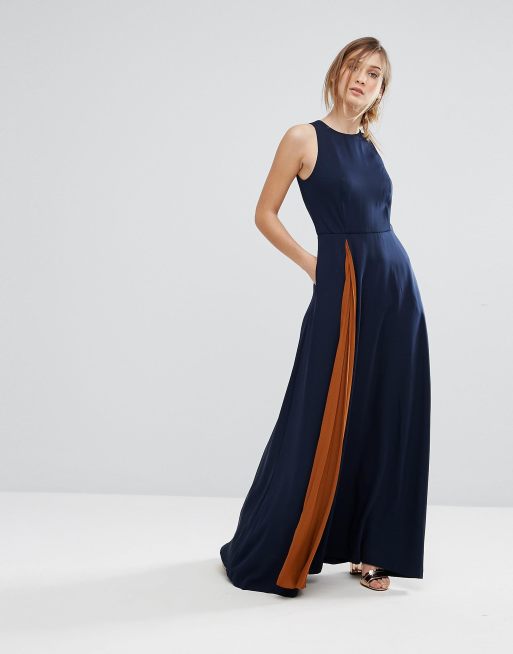 Ted baker pleated maxi hot sale dress