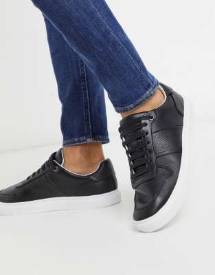 ted baker black leather trainers