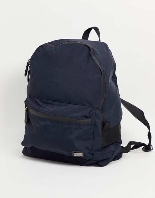 Ted Baker Crabie foldable backpack in navy