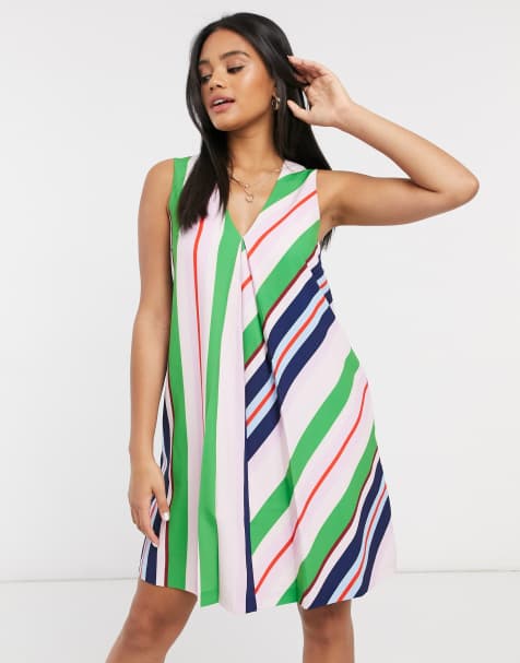 Ted Baker - Creativ - Gestreepte midi-tuniekjurk in meerdere kleuren