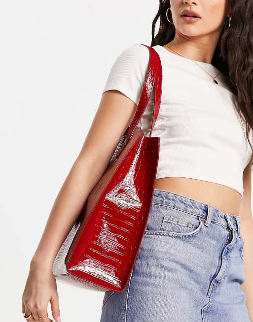 Womens Red Icon Tote Bag