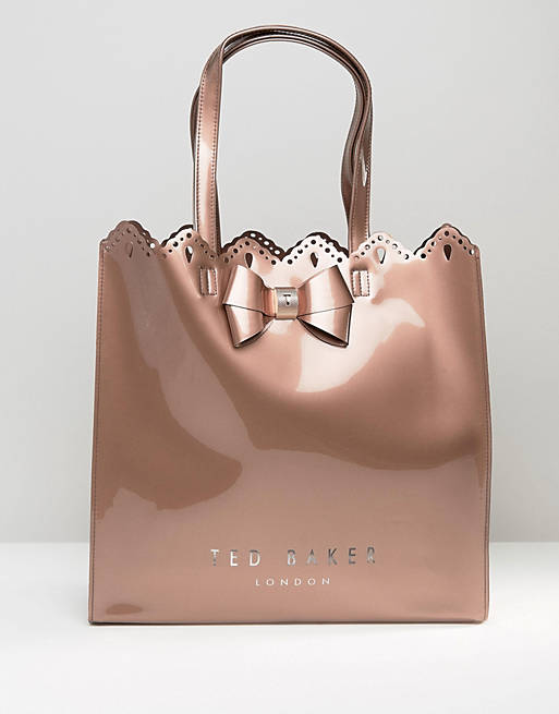 Ted Baker Cut Out Large Icon Bag in Rose Gold