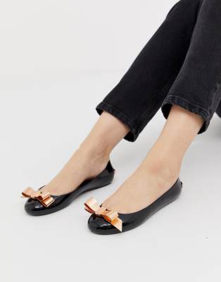 Ted Baker dahlia black ballet flat 