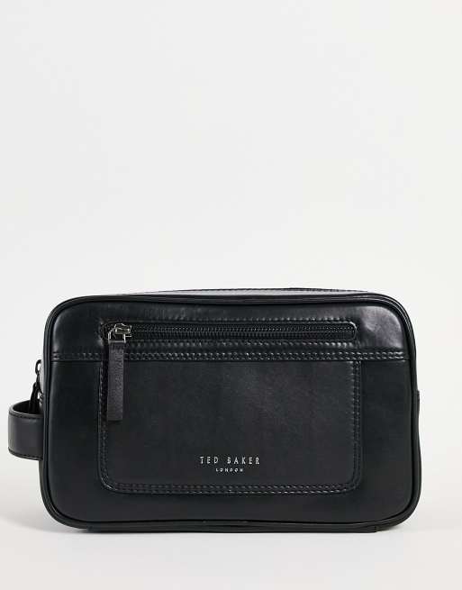 Ted Baker - Dann - Beauty-case nero in pelle