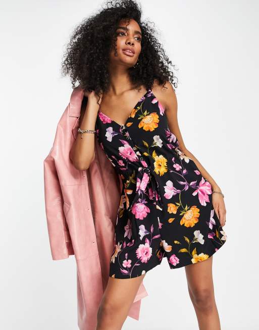 Ted Baker - Dayna - Tuta corta con stampa e bottoni, colore nero