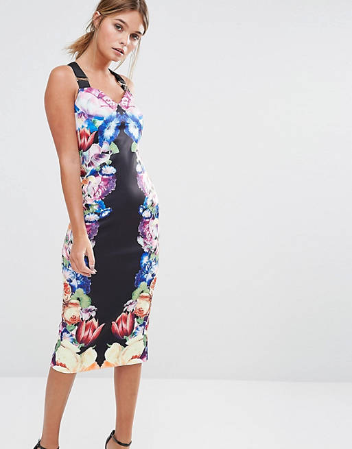Ted Baker Deony Bodycon Dress in Tapestry Floral Print